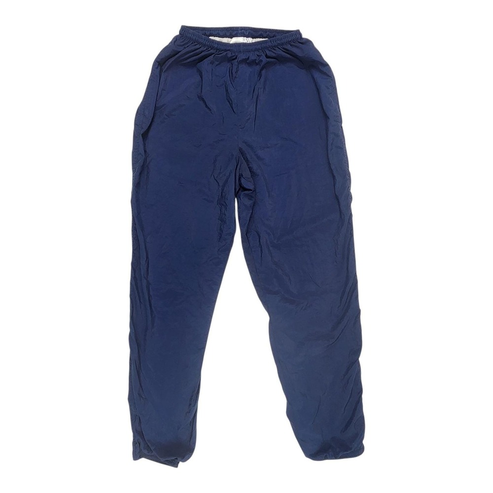 Vintage 90s Nike Lined Track Windbreaker Pants Navy‎ Blue Crinkle Nylon M READ